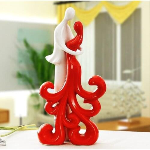 Fashion home decoration ceramic Dancers crafts as a wedding gift new house accessories