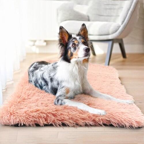 Soft Warm Dog Mat Winter Dog Cat Bed Blanket Long Plush Sleeping Mattress for Small Medium Large Dogs Cats Pet Supplies