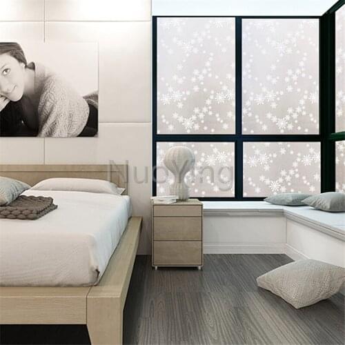 Opaque Glass Film Uv Anti-static Frosted Protection No Glue Window Stickers Office Decoration Privacy Window Film White Frosted