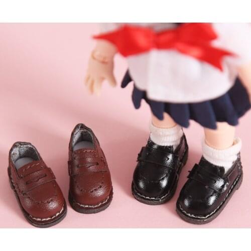 Ob11 shoes 1 / 12BJD shoes doll clothes campus uniform shoes leather shoes for obitsu11,GSC, holala, PICCODO for Dolls shoes