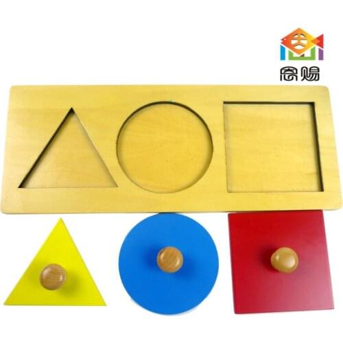 Multiple learn the Shape Puzzle vision developing Non-Toxic infant toddler baby wooden sensorial toys montessori materials