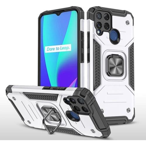 REALME C15 C3 C11 Shockproof Bumper Magnet Ring Case For OPPO A52 A72 A31 A5 2020 Luxury Case RealMe 5S 5 S 6 6i C15 C 3 11 Etui