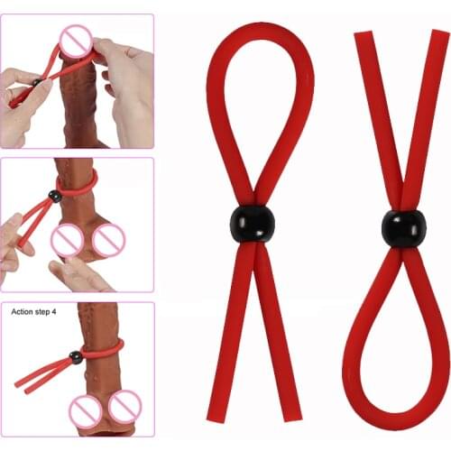 Adjustable Rope Cock Rings Scrotum Bind Penis Ring Sex Products for Male Delay Ejaculation Cock Ring for Men Lasting Penis Erect