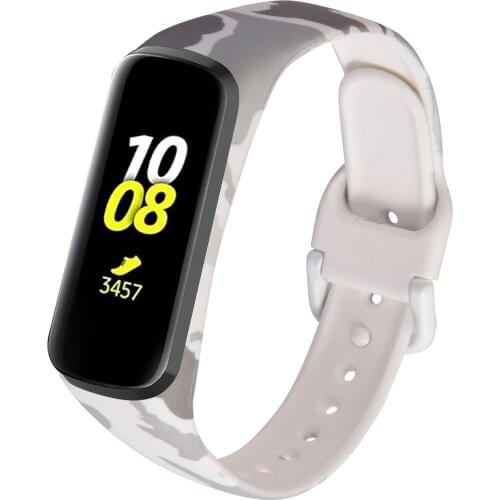 Silicone Watch Strap Wrist Band For Samsung Fit E R375 Intelligent Wearable Accessories Print Metal Buckle Strap