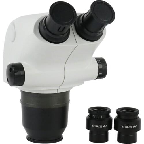 6.5X-65X 3.25X-32.5X 13X-130X Stereo Microscope Zoom Binocular Microscope Head + 0.5x 2.0x Auxiliary Lens + WF10X/22mm Eyepiece