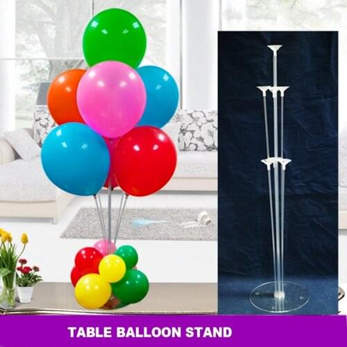 Table Balloon Stand 38" Height 1 pcs With Balloons, 30pcs Latex Balloons Decoration For Dinner Party / Wedding / Office / Home