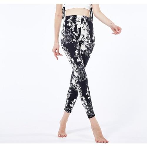 VIIANLES Women Fitness Legging Fashion Small Floral Print High Waist Trousers Push Up Legging Feminina Skinny Gym Leggings Mujer