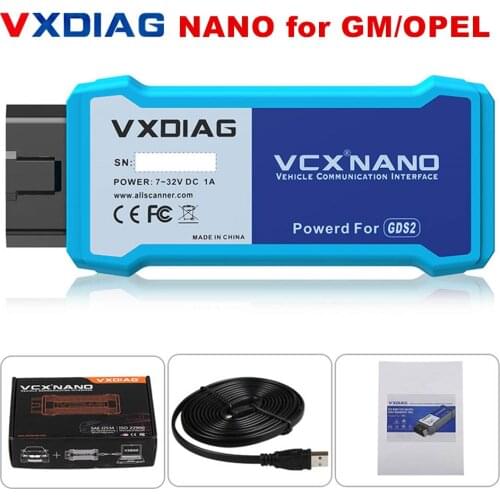 VXDIAG VCX NANO for GM/OPEL GDS2 Diagnostic Tool WIFI Version with V2020.7 GDS2 and Tech2Win 16.02.24 Diagnostic Tool