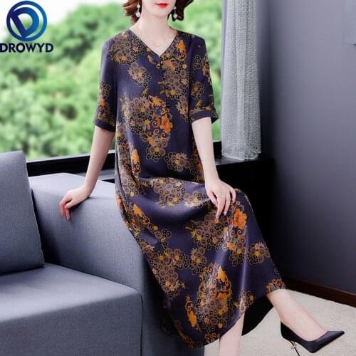 Women Beach Boho Maxi Dress Summer 2021 New Casual Short Sleeve Loose Straight Pearl V-Neck Design and Color Dress Traf Vestidos