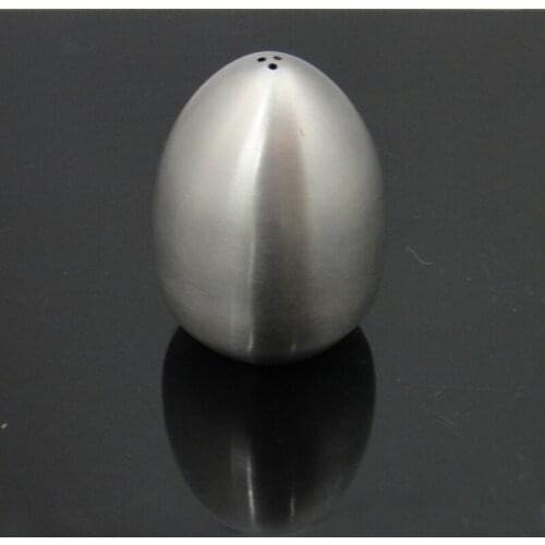 1 Pcs Durable Stainless Steel Egg-Shaped Salt Pepper Shaker Table Server Kitchen Tool CLH@8