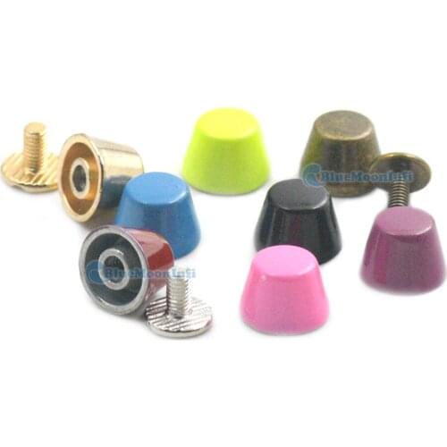 10/50 pcs Alloy Bucket Rivets Studs Screw Back Mushroom Shape For Punk Spike Leather Craft Bag Shoes Clothes Decoration