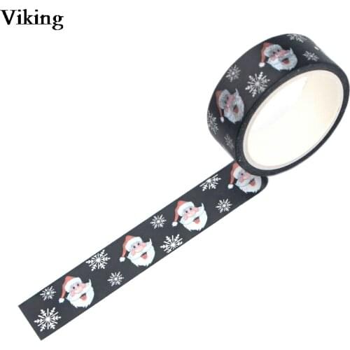 15mmX5m Cartoon Print Washi Tape Cool Masking Tape Christmas Adhesive Tape Cartoon Stationery Tapes for Family Friends G0713