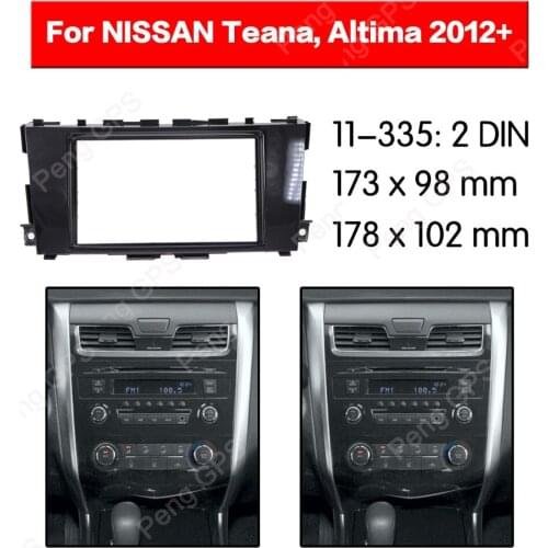 2 Din Car Radio DVD Fascia Frame Mount Refitting Kit Panel For NISSAN Teana Altima 2012+ trim CD ABS Bezel Dash Surround Frame