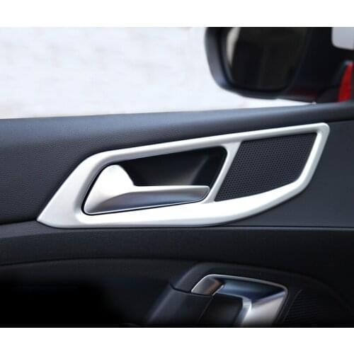 2pc for Peugeot 308 2016year Inner handle frame decoration sticker