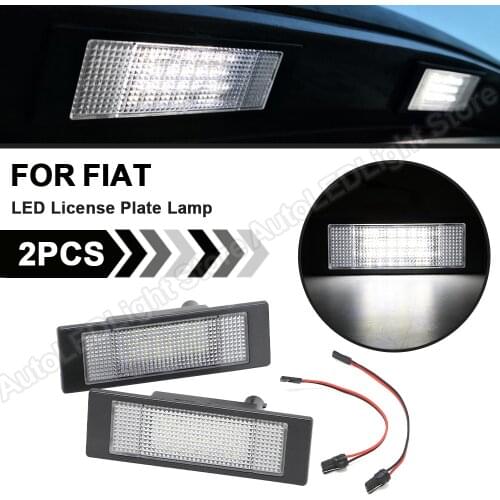2Pcs LED Number License Plate Light Lamps For Fiat Multipla Marea Benzina Diesel Bz Gamma`99 Ds Gamma`99 Mini R55 R55N R60 R61