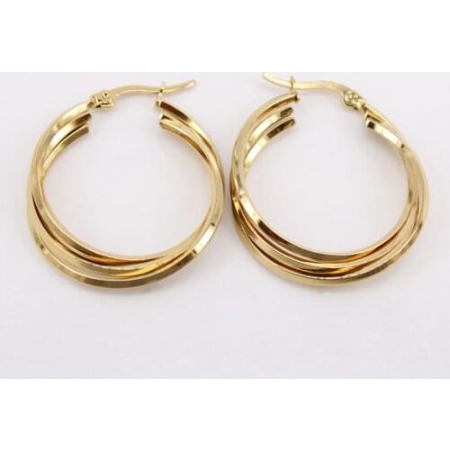 2 styles 2 colors multilayer twisted wire Hoop earrings Beautifully made Hot selling for women popular Birthday gift party LH958