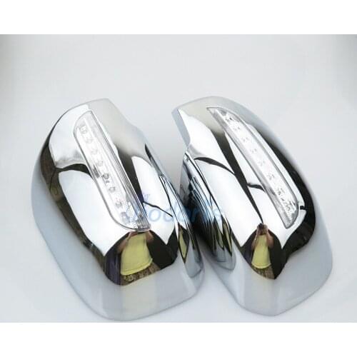 Accessories For Hyundai Tucson 2005-2009 Door Mirror Cover With LED Lamp Rearview Caps Panels Rear View Shells Kits Accessories