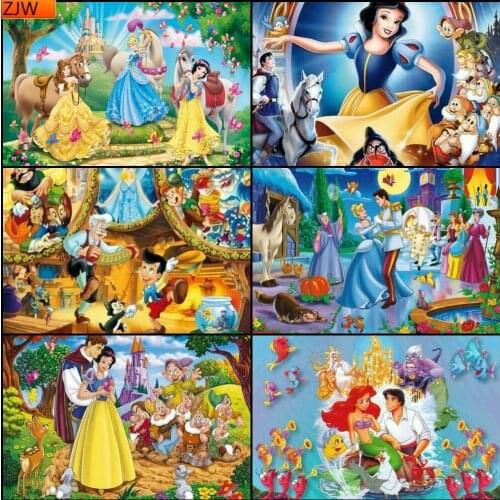 Disney 5D DIY Full Drill Diamond Painting Diamond Embroidery Cartoon Characters Christmas Tree Cross Stitch Mosaic