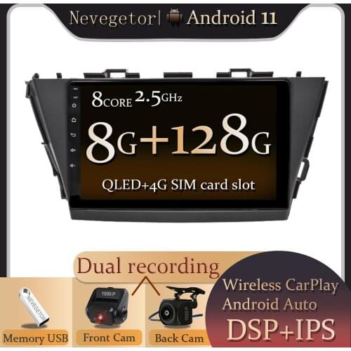 For Toyota Prius Alpha RHD 2012-2015 Android 11.0 Octa Core 8+128G Car Central Multimidia Gps Navigation Dvd Player Radio