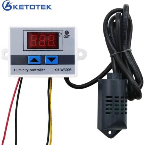 Digital Humidity Moisture Controller Humidity Control Switch Hygrometer Controller Hygrostat 110-220V 12V 24V Humidity sensor