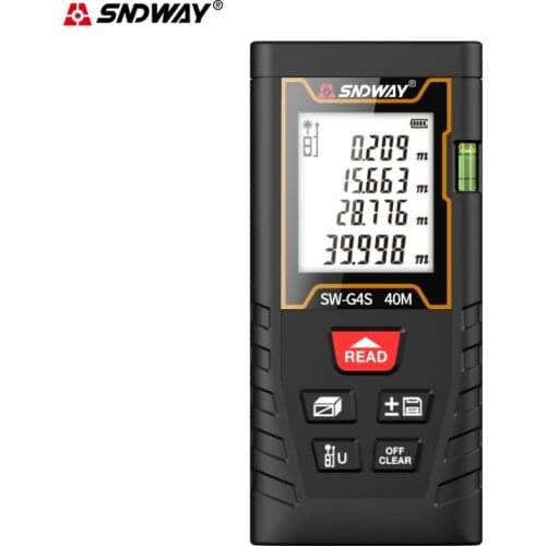 Sndway new launch laser distance meter electronic roulette laser rangefinder 40/50/70M 100M 120M laser tape measure range finder