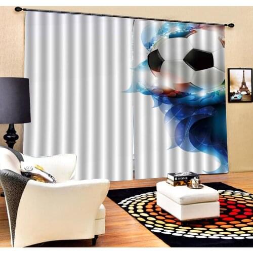 Football curtains Luxury Blackout 3D Curtains For Living room Bedding room Office Decoration curtains