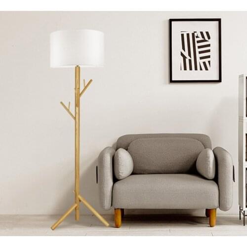 Wood floor lamp north europe style hanging lamp E27 tree style floor lamp for hotel project