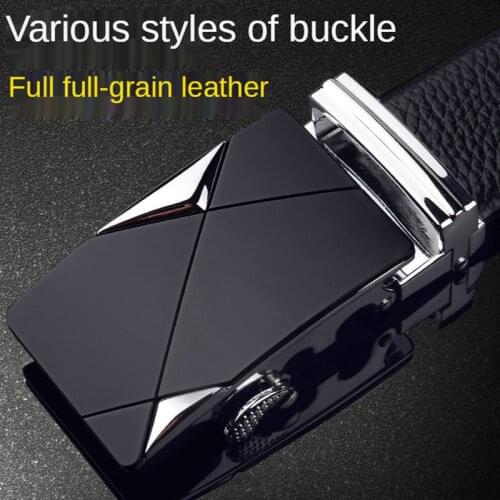 Men Belt Genuine Leather Luxury The First Layer Cowhide Automatic Buckle Leather Belts Version of Business Belt Male