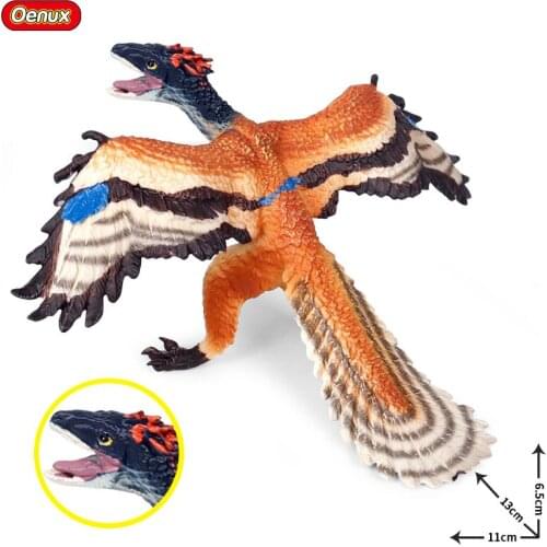 Oenux Prehistoric Jurassic Archaeopteryx T-Rex Dinosaur Model Action Figures Figurine Solid Pvc Miniature Educational Toys Gift