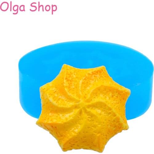 QYL045 20.8mm Whipped Cookie Biscuit Silicone Mold - Dessert Sugarcraft Fondant Candy Chocolate Resin Jewelry Handmade Cabochon