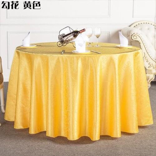 Hot Sale Quality Jacquard Polyester Restaurant Hotel Round Table Cloth For Weddings Parties Hotels Restaurant Cloth
