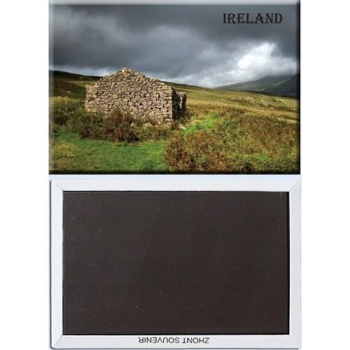 Ireland hill ruin church stone overcast 22867 Magic fridge magnets Phots magnets