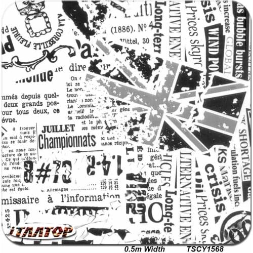 ITAATOP Cartoon Letters Film TSCY1568 0.5M * 2/10/20M Water Transfer Printing Hydro Dipping Shoes