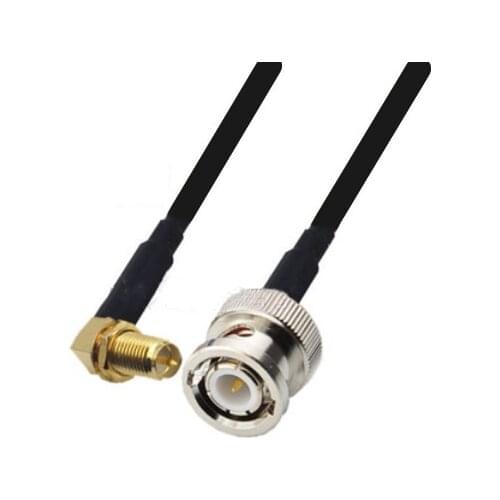 RG58 Cable RP-SMA Female Right Angle to BNC Male Connector WiFi Antenna Extension Pigtail jumper cable