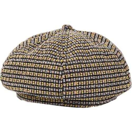 Korean Fashion Pumpkin Infant Leisure Hat Autumn Winter New Octagonal Berets Cap For And Girls All Match Girl