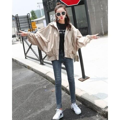 2019 new Korean version of the spring autumn jacket short jacket female popular loose wild jacket baseball uniform A433