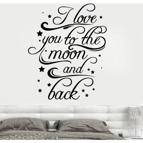 Fashion Wall Sticker Art Mural Wall Decals Quote Love Romantic Nursery Bedroom Wall Decal Vinyl Wall Sticker LX266