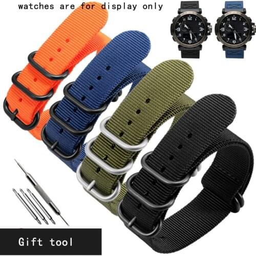 CICIDD Nylon Sport Watchband Outdoor Waterproof Canvas Wristband 20 22 24 26mm Black Blue Mens Watch Chain