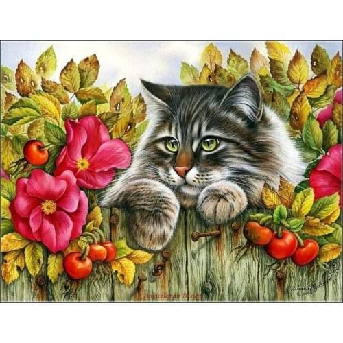 Embroidery Counted Cross Stitch Kits Needlework - Crafts 14 ct DMC color DIY Arts Handmade Decor - Rose Hedge