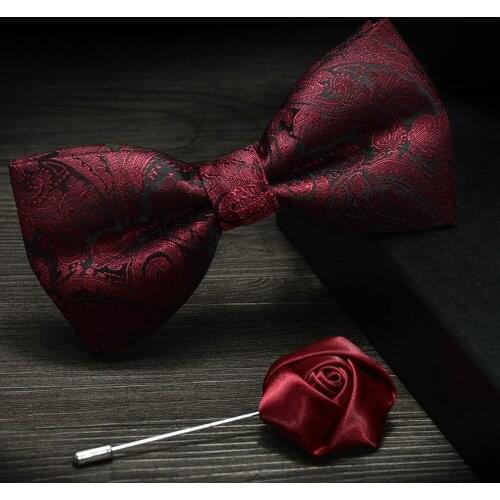 2019 New Fashion Designer Brand Bow Ties for Men Wedding Print Bowtie Banquet Anniversary Butterfly Men Bow Tie with Gift Box