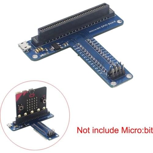Latest GPIO Extension Board for Micro:bit T-plate 5V 3.3V Output Expansion Board for Micro:bit Kid Programming Education