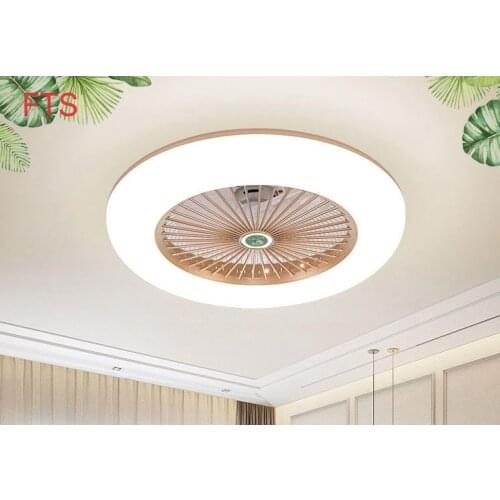 Simple and modern LED with remote control fan light acrylic ultra-thin ceiling light restaurant silent fan light bedroom lamps