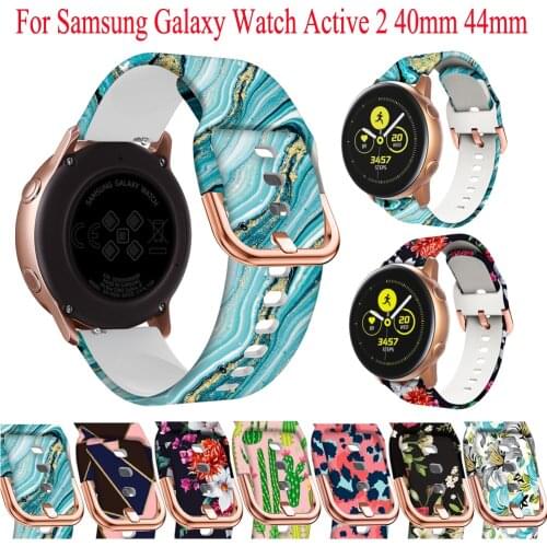 20mm watch Strap for Samsung Galaxy watch Active 2/42mm/ 41mm/Gear S2/Sport silicone bracelet smartwatch band Active2 40mm 44mm