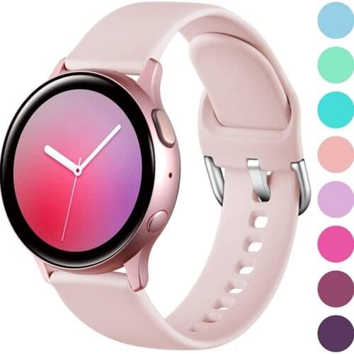 22mm/20mm watch Strap for Samsung gear s3 frontier silicone smartwatch bracelet Galaxy watch 3/46mm/42mm/Active 2 44mm 40mm band