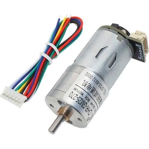 Self balancing intelligent trolley motor 25-270 encoder DC deceleration code disk speed measuring motor dc7.4v