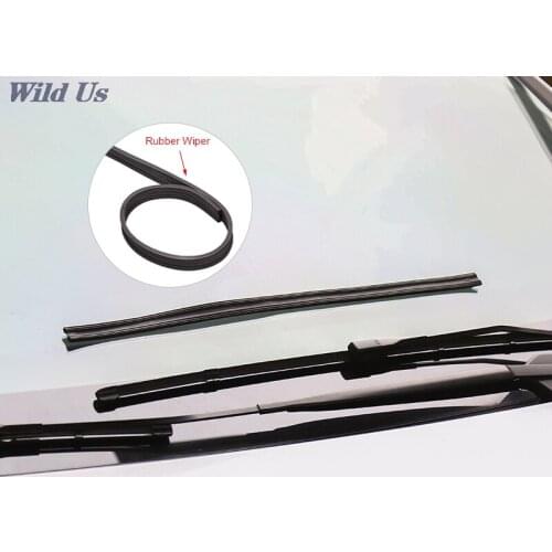 2 Pair Auto Car Bus Rubber Universal Bracketless Frameless Windshield Wiper Wash Blade Refill Soft Replacement 6mm 26'' /24