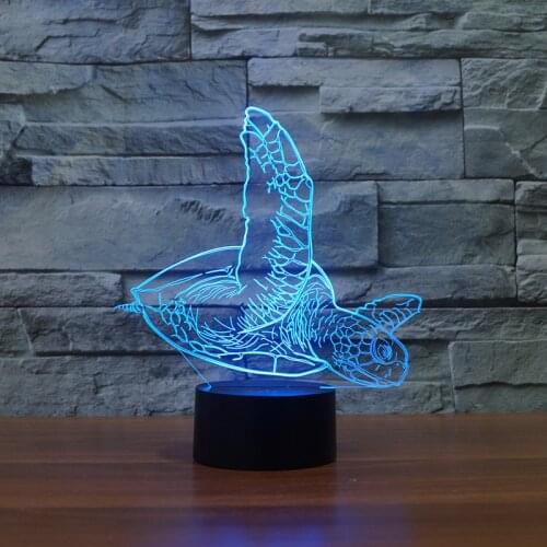 Animal Turtle Model Led Table Lamps For Living Room Gradient Atmosphere 3d Table LampCreative Atmosphere Desk Lamp