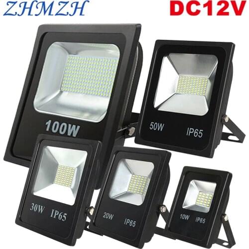DC12-80V LED Floodlight 10W 20W 30W 50W 100W Waterproof IP66 DC 12V Flood Light Professional Outdoor Spotlight For Night Market