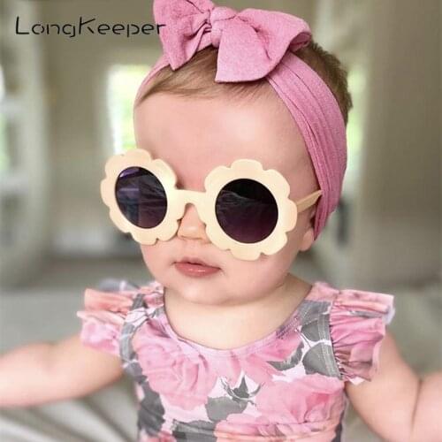 Vintage Kids Sunglasses Child Sun Glasses Round Flower Gafas Baby Children UV400 Sport Sunglasses Girls Boys Toddler Oculos