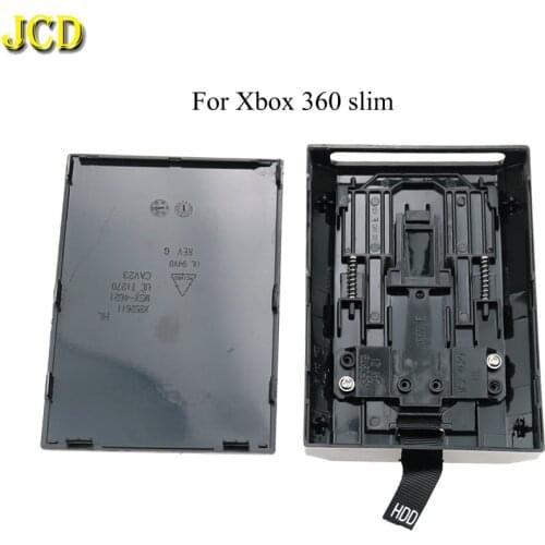 JCD For Xbox 360 Slim internal HDD Hard Disk Case Black Housing Shell Replacement Plastic Hard Drive Case